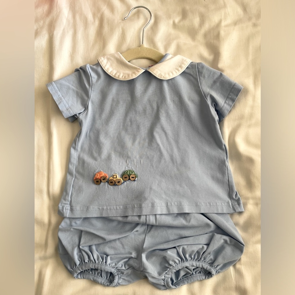 Beautiful and soft matching boys set, embroidered with cars